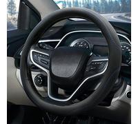Pahajim Funda Volante Coche Universal Microfibra Cuero Suave Protector Volante Coche Antideslizante Transpirable Durable (Negro línea Azul)