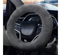 Pahajim Fundas Volante Universal Cubre Volante de Peluche Suave Protector Antideslizante Cubierta Accesorios Coche Interior (Gris)