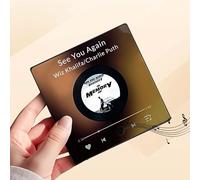 Pahdecor Imán personalizable para refrigerador con foto personalizada, música, imán para nevera, Spotify canción, puede reproducir canciones, decoración significativa del hogar para aniversario,