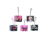 Pahdecor Llavero de música NFC personalizable, mini llavero de álbum de fotos, música Spotify personalizada, reproductor de arte de canciones de cubierta de álbum NFC, llavero retro de álbumes de