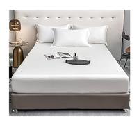 PAHION 100s Sábana Bajera Cama Lyocell Tencel For Colchón De 5-30cm De Altura Extra Suave Lavable Y Ajustables Fundas Protectoras En Muchos Tamaños Y Colores (Color : White A, Size : 120x200+30 cm)