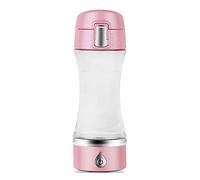 PAHION Botella De Agua Rica En Hidrógeno Generador De Agua Alcalina De Hidrógeno Máquina Ionizadora De Agua H2 3 Minutos Hacen Que El Contenido De Hidrógeno Sea De hasta 600-1300 PPB 350ML(Pink)