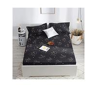 PAHION Cubrecolchón Impermeable Bolsillo Profundo 30cm Suave Cepillado Microfibra Estampado Fácil Cuidado Antideslizante para Individual Doble King Twin Full Queen