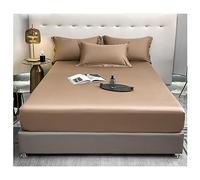 PAHION Sábana Ajustable 100s Tencel Lyocell Queen Size Refrescante Suave Sedoso Tejido Satén Bolsillo 30cm Profundo 1 Pieza Solo Sin Funda De Almohada Disponible Twin X-Long Twin Full King Cal King