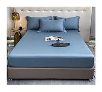 PAHION Sábana Ajustable 100s Tencel Lyocell Queen Size Refrescante Suave Sedoso Tejido Satén Bolsillo 30cm Profundo 1 Pieza Solo Sin Funda De Almohada Disponible Twin X-Long Twin Full King Cal King