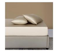 PAHION Sábana Ajustable 60S Lenzing Tencel Ice Silk Solo Tejido Satinado Sedoso Refrescante Verano Suave Transpirable Cubierta Colchón Bolsillo Profundo 25cm 30cm Twin Queen King 1 Pieza