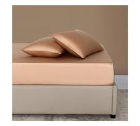 PAHION Sábana Ajustable 60S Lenzing Tencel Ice Silk Solo Tejido Satinado Sedoso Refrescante Verano Suave Transpirable Cubierta Colchón Bolsillo Profundo 25cm 30cm Twin Queen King 1 Pieza