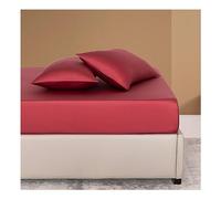 PAHION Sábana Ajustable 60S Lenzing Tencel Ice Silk Solo Tejido Satinado Sedoso Refrescante Verano Suave Transpirable Cubierta Colchón Bolsillo Profundo 25cm 30cm Twin Queen King 1 Pieza
