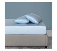 PAHION Sábana Ajustable 60S Lenzing Tencel Ice Silk Solo Tejido Satinado Sedoso Refrescante Verano Suave Transpirable Cubierta Colchón Bolsillo Profundo 25cm 30cm Twin Queen King 1 Pieza