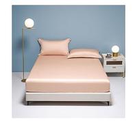 PAHION Sábana Ajustable De Satén Solo 100s Lyocell Tencel Bolsillo Profundo 30cm Suave Sedoso Fondo Cama Antideslizante Cubierta Colchón para Twin Queen King 1 Pieza Amigable con La Piel
