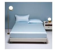 PAHION Sábana Ajustable De Satén Solo 100s Lyocell Tencel Bolsillo Profundo 30cm Suave Sedoso Fondo Cama Antideslizante Cubierta Colchón para Twin Queen King 1 Pieza Amigable con La Piel