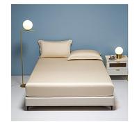 PAHION Sábana Ajustable De Satén Solo 100s Lyocell Tencel Bolsillo Profundo 30cm Suave Sedoso Fondo Cama Antideslizante Cubierta Colchón para Twin Queen King 1 Pieza Amigable con La Piel