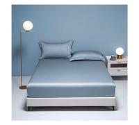 PAHION Sábana Ajustable De Satén Solo 100s Lyocell Tencel Bolsillo Profundo 30cm Suave Sedoso Fondo Cama Antideslizante Cubierta Colchón para Twin Queen King 1 Pieza Amigable con La Piel