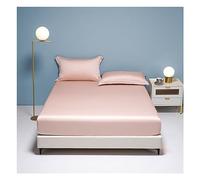 PAHION Sábana Ajustable De Satén Solo 100s Lyocell Tencel Bolsillo Profundo 30cm Suave Sedoso Fondo Cama Antideslizante Cubierta Colchón para Twin Queen King 1 Pieza Amigable con La Piel