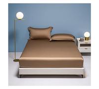 PAHION Sábana Ajustable De Satén Solo 100s Lyocell Tencel Bolsillo Profundo 30cm Suave Sedoso Fondo Cama Antideslizante Cubierta Colchón para Twin Queen King 1 Pieza Amigable con La Piel
