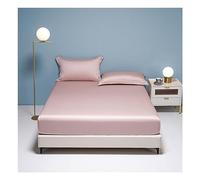 PAHION Sábana Ajustable De Satén Solo 100s Lyocell Tencel Bolsillo Profundo 30cm Suave Sedoso Fondo Cama Antideslizante Cubierta Colchón para Twin Queen King 1 Pieza Amigable con La Piel
