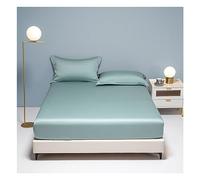 PAHION Sábana Ajustable De Satén Solo 100s Lyocell Tencel Bolsillo Profundo 30cm Suave Sedoso Fondo Cama Antideslizante Cubierta Colchón para Twin Queen King 1 Pieza Amigable con La Piel