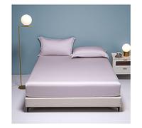 PAHION Sábana Ajustable De Satén Solo 100s Lyocell Tencel Bolsillo Profundo 30cm Suave Sedoso Fondo Cama Antideslizante Cubierta Colchón para Twin Queen King 1 Pieza Amigable con La Piel