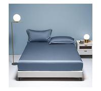 PAHION Sábana Ajustable De Satén Solo 100s Lyocell Tencel Bolsillo Profundo 30cm Suave Sedoso Fondo Cama Antideslizante Cubierta Colchón para Twin Queen King 1 Pieza Amigable con La Piel
