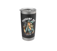 Pahrump Nevada USA Cowgirl con diseño de pistola estilo occidental Vaso térmico de acero inoxidable de doble pared