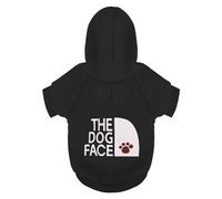 Paiaite Sudadera con Capucha Negra para Perro Chihuahua: mantén a tu Cachorro Caliente y Elegante con una Sudadera Estampada The Dog Face, Ropa para Mascotas y Abrigo