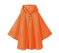 PAIDAXING Poncho de lluvia para niños de 3 a 9 años, ligero, plegable, impermeable, con capucha, para niñas y niños, reutilizable, con botones, chaqueta de capa