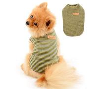 PAIDEFUL Camiseta británica para perro pequeño a rayas con diseño de gato, camiseta de algodón suave para niño y mascota, para verano, cachorro, chihuahua yorkie