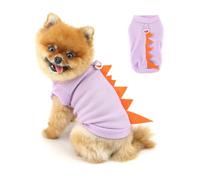 PAIDEFUL Camiseta de punto para perros pequeños, disfraz de dinosaurio de perrito, suave, elástica, ligera, transpirable, chaleco para mascotas, sudaderas de verano, ropa de chihuahua, ropa de gato