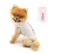 PAIDEFUL Camiseta transpirable para perros pequeños, chaleco de verano suave y ligero para cachorros, camisetas de moda para mascotas, ropa de chihuahua, sin mangas, ropa para gatos, anillo en D, rosa