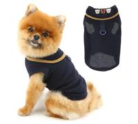 PAIDEFUL Camisetas de verano para perros, suaves, transpirables, elásticas, ligeras, para mascotas, lindo oso, cachorro, chihuahua, disfraz de gato, anillo en D, azul, XL
