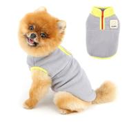 PAIDEFUL Jersey de forro polar con cuello con cremallera para perros pequeños, chaleco suave y cálido sin mangas, ropa acogedora de invierno para mascotas para gatos Chihuahua, Yorkshire, traje ligero