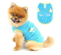 PAIDEFUL Monster Sherpa - Jersey de forro polar para perros pequeños, suéter suave y cálido sin mangas con anillo de plomo, ropa acogedora de invierno para mascotas para chihuahua, yorkie y gatos