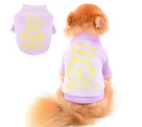 PAIDEFUL Pijamas para Perros Pequeños Medianos Jerséis Camisas con Forro Polar Abrigo Cálido Jersey de Invierno Ropa para Cachorros Chihuahua Ropa para Gatos 2 Patas Clima Frío Otoño Morado S