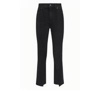 PAIGE Hoxton Slim Crop Twisted Seam Nightfall Noir Talla: W24 | Vaqueros Pitillo Outlet | Mujer | Negro
