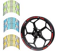 Paileco Calcomanías reflectantes para rueda de llanta (13"/13", rojo)