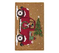 Paillasson De Noël En Coco -Paillasson De Noël - Tapis Antidérapant À Motif De Voiture - Tapis De De Nolël, Paillassonn D'hiver Antidérapant Et Lavable Pour Intérieur Et Extérieur