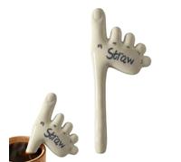 Pailles En Forme De Gros Orteil | Fabrication Main Tasse À Boire En Céramique Réutilisable,Articles De Table Et Objets Pour Adultes - Idéal Pour Thé Froid Pique-Nique Maison