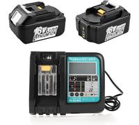 PaillYue 2 piezas BL1850B 18V 5Ah batería con cargador DC18RC para Makita 18V Batería LXT IÓN BL1860B BL1850 BL1840 BL1830, compatible con Radio DMR115 Makita Destornillador de 18V
