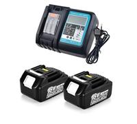 PaillYue 2 unidades de batería de repuesto para MAK batería y cargador 18 V BL1850B 5,0 Ah compatible con taladro Makita DDF482Z DDF484Z DDF485Z DDF487Z DDF489Z, motosierra con batería DUC353 DUC254Z