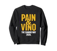 Pain and Vino The Camino Way 2026 Vino Divertido De Sudadera