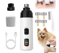 Pain-Free Nail Trimmer, Dog Calm Nail Grinder, Silent Electric Groom Pro Nails Grinder, Rechargeable Pet Trimmer Painless Paws Grooming Smoothing Tool (D)