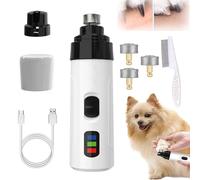 Pain-Free Nail Trimmer, Dog Calm Nail Grinder, Silent Electric Groom Pro Nails Grinder, Rechargeable Pet Trimmer Painless Paws Grooming Smoothing Tool (C)