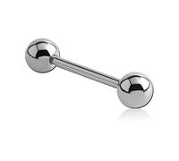 Pain-is-Art Mancuerna de 2,0 - 10,0 mm de acero quirúrgico 316L en plata - Tamaño a elegir - Piercing Straight Barbell, Dicke: 2,0 mm | Stablänge: 10 mm, Acero aleado
