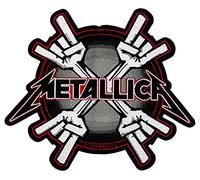 Pain-is-Art Metallica - Parche (bordado, 10 x 8,5 cm), diseño con cuernos de Metallica