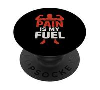 Pain is my Fuel - Ropa de Gimnasio Motivacional PopSockets PopGrip Adhesivo