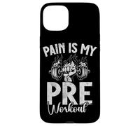 Pain Is My Pre Entrenamiento Entrenamiento Fitness Levantamiento de Pesas Carcasa para iPhone 15 Plus