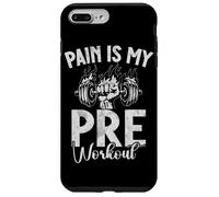 Pain Is My Pre Entrenamiento Entrenamiento Fitness Levantamiento de Pesas Carcasa para iPhone 7 Plus/8 Plus