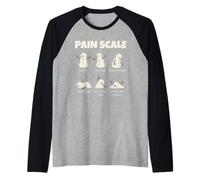 Pain Scale Snowman Nurse Christmas Funny Xmas Holiday Camiseta Manga Raglan