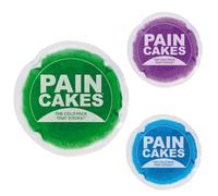 PAINCAKES Reutilizable, se adhiere al cuerpo, 12,7 cm grande verde con mini paquete de 2 paquetes de hielo morado y azul, pequeños paquetes de hielo, perfecto para lesiones y áreas pequeñas, compresa