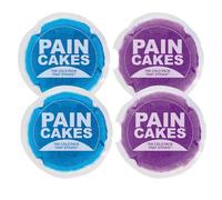PAINCAKES Reutilizable, se adhiere al cuerpo, paquete frío redondo, mini, 2 unidades, morado y azul, paquetes de hielo pequeños, perfecto para lesiones y áreas pequeñas, compresa fría sin látex